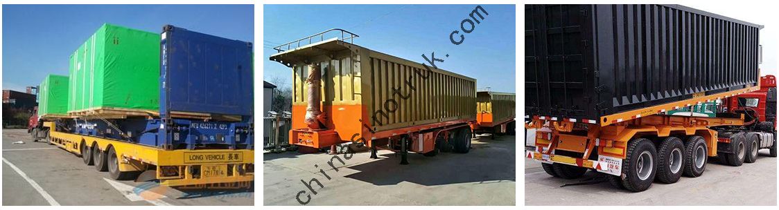  Container Carrying Flatbed Semi Trailer